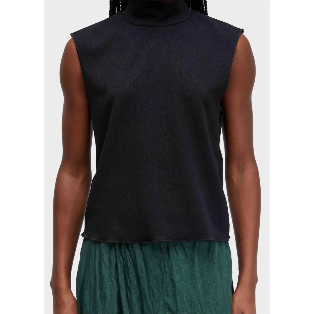 TOP CROPPED GOLA ALTA TEXTURA